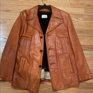 Vintage Vagabond Leather Co. Men's Brown Leather Jacket